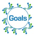 Goals Green Blue Abstract Squares Circular