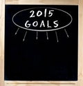 2015 Goals Title On Chalkboard