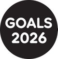 Goals 2026 Vision in Black Circle Achieving Future Aspiration and Success Plan Royalty Free Stock Photo