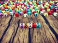 GOALS word of colourful cube alphabets. Royalty Free Stock Photo