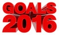 GOALS 2016 word on white background 3d rendering Royalty Free Stock Photo