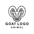 Goat Animal Logo Design Vector illustration capricorn symbol emblem