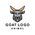 Goat Animal Logo Design Vector illustration capricorn symbol emblem