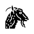 goat animal zoo glyph icon vector illustration Royalty Free Stock Photo