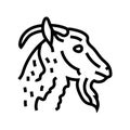 goat animal zoo line icon vector illustration Royalty Free Stock Photo
