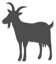 Goat black icon. Farm milk animal silhouette Royalty Free Stock Photo