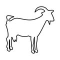 Goat it is black icon .