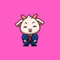 Goat Business Cute Creative Kawaii Cartoon Mascot Logo