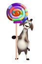 Goat cartoon character with lollypop Royalty Free Stock Photo