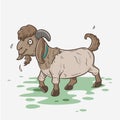 Goat cartoon illustration Royalty Free Stock Photo