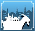 Goat And Dome Mosque Silhouette