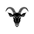 Goat head Logo of animal face Clipart