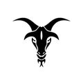 Goat head logo icon isolated on white background from cleaning collectio, goat logo, farm logo, Goat logo vector, animal head icon Royalty Free Stock Photo