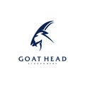 Goat Head logo template, Creative Goat logo design vector Royalty Free Stock Photo