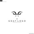 Goat head. Logo template