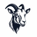 Goat Head Vector Emblem Illustration Clipart
