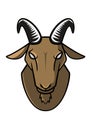 Goat Head Vector Logo Royalty Free Stock Photo