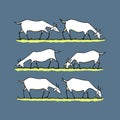 Goat herd illustration