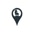 Goat location Logo Template vector design.