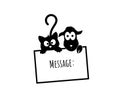 Cat and goat cartoon illustration, vector Royalty Free Stock Photo