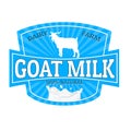 Goat milk label or sticker Royalty Free Stock Photo