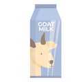 Goat milk product icon cartoon vector. Landscape product