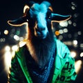 Goat s portrait. will dress the streets in style