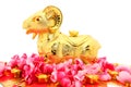 Goat Statue for Chinese New Year 2015 Royalty Free Stock Photo