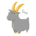 Goat . Sticker for kids. Child fun icon.