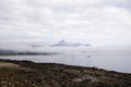 `Goat Fell` mountain seen from Brodick on the Isle of Arran Royalty Free Stock Photo