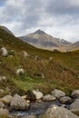 Goatfell stands at the end of Glen Rosa, Isle of Arran Royalty Free Stock Photo