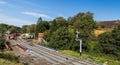 Goathland train station panorama Royalty Free Stock Photo