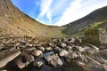 Goats water over flow into Torver Beck Royalty Free Stock Photo