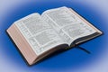 A goatskin leather bound Newberry version of the King James Bible Royalty Free Stock Photo