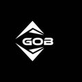 GOB abstract technology logo design on Black background. GOB creative initials letter logo concept