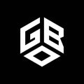GOB letter logo design on black background. GOB creative initials letter logo concept. GOB letter design Royalty Free Stock Photo