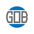 GOB letter logo design on white background. GOB creative initials circle logo concept. GOB letter design Royalty Free Stock Photo