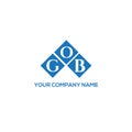 GOB letter logo design on WHITE background. GOB creative initials letter logo concept. Royalty Free Stock Photo