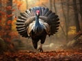 Ai Generated illustration Wildlife Concept of Gobbler Strut Royalty Free Stock Photo