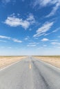 Gobi desert road Royalty Free Stock Photo