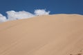 Gobi Desert Singing Sand Dunes skiing snowboarding Royalty Free Stock Photo