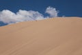 Gobi Desert Singing Sand Dunes skiing snowboarding Royalty Free Stock Photo