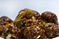 Gobi Manchurian dry - Popular street food of India made of cauliflower florets