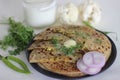 Gobi paratha or cauliflower paratha is a type of paratha or parantha or flatbread, that is stuffed with flavoured cauliflower and