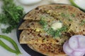 Gobi paratha or cauliflower paratha is a type of paratha or parantha or flatbread, that is stuffed with flavoured cauliflower and