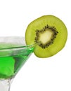 Goblet of alchohol decorated by kiwi Royalty Free Stock Photo