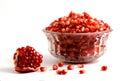 Goblet full of pomegranate arils Royalty Free Stock Photo