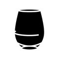 goblet wine glass glyph icon vector illustration