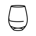 goblet wine glass line icon vector illustration