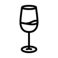 goblet wine glass line icon vector illustration